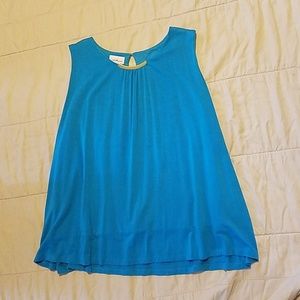 Jacklyn Smith turquoise blue sleeveless top 3X